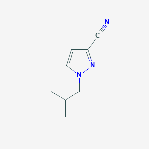 molecular formula C8H11N3 B2465339 1-(2-Methylpropyl)-1H-pyrazole-3-carbonitrile CAS No. 1823402-52-3