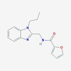 molecular formula C16H17N3O2 B246534 N-[(1-propyl-1H-benzimidazol-2-yl)methyl]-2-furamide 