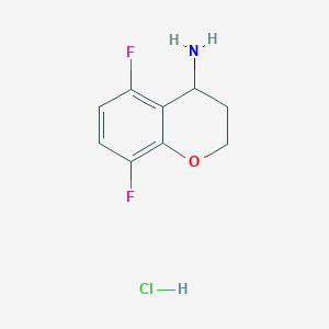 molecular formula C9H10ClF2NO B2465349 5,8-Difluorochroman-4-amine hydrochloride CAS No. 1810070-13-3