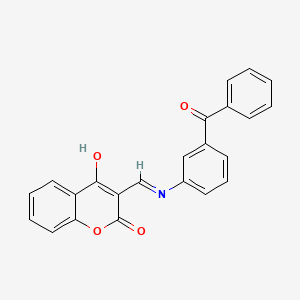 molecular formula C23H15NO4 B2465356 (Z)-3-(((3-benzoylphenyl)amino)methylene)chroman-2,4-dione CAS No. 712307-81-8