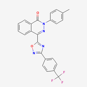 molecular formula C24H15F3N4O2 B2465358 2-(对甲苯基)-4-(3-(4-(三氟甲基)苯基)-1,2,4-恶二唑-5-基)酞嗪-1(2H)-酮 CAS No. 1291840-49-7