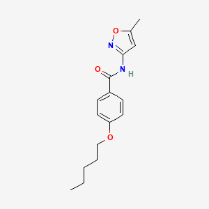 molecular formula C16H20N2O3 B2465363 N-(5-methylisoxazol-3-yl)-4-(pentyloxy)benzamide CAS No. 441291-84-5
