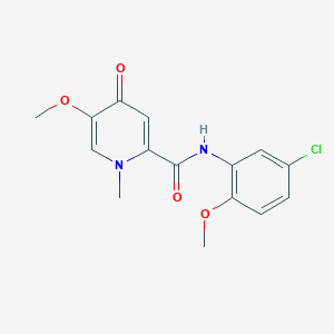 molecular formula C15H15ClN2O4 B2465367 N-(5-chloro-2-methoxyphenyl)-5-methoxy-1-methyl-4-oxo-1,4-dihydropyridine-2-carboxamide CAS No. 1105220-21-0