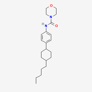 molecular formula C22H34N2O2 B2465368 N-[4-(4-pentylcyclohexyl)phenyl]-4-morpholinecarboxamide CAS No. 866131-94-4