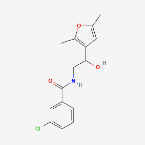 molecular formula C15H16ClNO3 B2465370 3-氯-N-(2-(2,5-二甲基呋喃-3-基)-2-羟乙基)苯甲酰胺 CAS No. 2309574-56-7