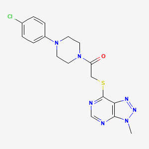 1-(4-(4-chlorophenyl)piperazin-1-yl)-2-((3-methyl-3H-[1,2,3]triazolo[4,5-d]pyrimidin-7-yl)thio)ethanone