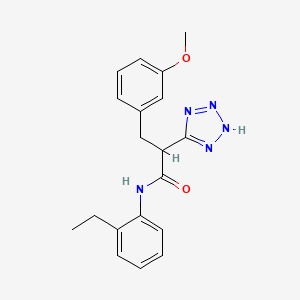 N-(2-ethylphenyl)-3-(3-methoxyphenyl)-2-(2H-tetrazol-5-yl)propanamide