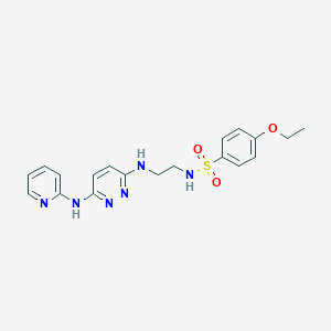 molecular formula C19H22N6O3S B2465404 4-ethoxy-N-(2-((6-(pyridin-2-ylamino)pyridazin-3-yl)amino)ethyl)benzenesulfonamide CAS No. 1020977-34-7
