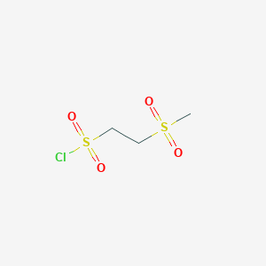 molecular formula C3H7ClO4S2 B2465423 2-Methanesulfonylethane-1-sulfonyl chloride CAS No. 71350-98-6