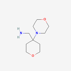 molecular formula C10H20N2O2 B2465431 [4-(Morpholin-4-yl)oxan-4-yl]methanamine CAS No. 933694-93-0