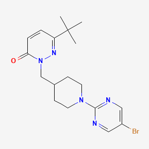 2-{[1-(5-Bromopyrimidin-2-yl)piperidin-4-yl]methyl}-6-tert-butyl-2,3-dihydropyridazin-3-one
