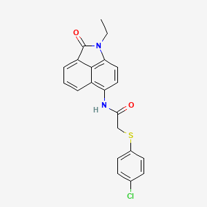 2-((4-chlorophenyl)thio)-N-(1-ethyl-2-oxo-1,2-dihydrobenzo[cd]indol-6-yl)acetamide