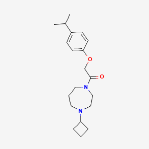 molecular formula C20H30N2O2 B2465447 1-(4-Cyclobutyl-1,4-diazepan-1-yl)-2-(4-isopropylphenoxy)ethan-1-one CAS No. 2320147-21-3