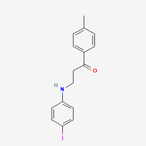 molecular formula C16H16INO B2465451 3-(4-碘苯胺基)-1-(4-甲基苯基)-1-丙酮 CAS No. 339251-47-7