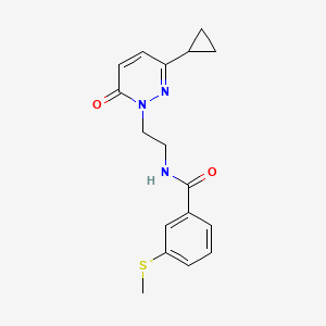 molecular formula C17H19N3O2S B2465456 N-(2-(3-cyclopropyl-6-oxopyridazin-1(6H)-yl)ethyl)-3-(methylthio)benzamide CAS No. 2034563-90-9
