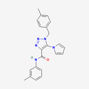 molecular formula C22H21N5O B2465461 N-(3-methylphenyl)-1-[(4-methylphenyl)methyl]-5-(1H-pyrrol-1-yl)-1H-1,2,3-triazole-4-carboxamide CAS No. 2320545-29-5