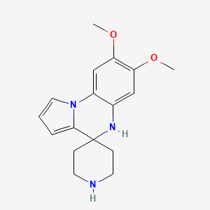 molecular formula C17H21N3O2 B2465466 7',8'-二甲氧基-5'H-螺[哌啶-4,4'-吡咯并[1,2-a]喹喔啉 CAS No. 1242410-86-1