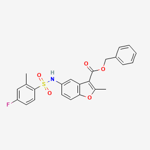 benzyl 5-(4-fluoro-2-methylbenzenesulfonamido)-2-methyl-1-benzofuran-3-carboxylate