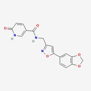 N-((5-(benzo[d][1,3]dioxol-5-yl)isoxazol-3-yl)methyl)-6-oxo-1,6-dihydropyridine-3-carboxamide