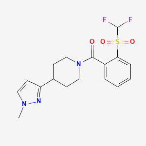 (2-((difluoromethyl)sulfonyl)phenyl)(4-(1-methyl-1H-pyrazol-3-yl)piperidin-1-yl)methanone