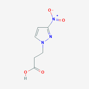 molecular formula C6H7N3O4 B2465477 3-(3-nitro-1H-pyrazol-1-yl)propanoic acid CAS No. 1004644-63-6