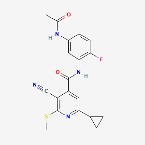 3-cyano-6-cyclopropyl-N-(5-acetamido-2-fluorophenyl)-2-(methylsulfanyl)pyridine-4-carboxamide