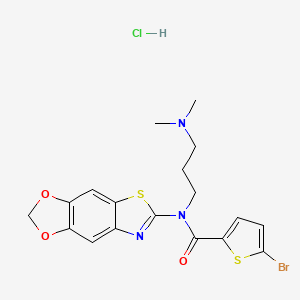 N-([1,3]dioxolo[4',5':4,5]benzo[1,2-d]thiazol-6-yl)-5-bromo-N-(3-(dimethylamino)propyl)thiophene-2-carboxamide hydrochloride
