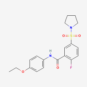 N-(4-ethoxyphenyl)-2-fluoro-5-pyrrolidin-1-ylsulfonylbenzamide