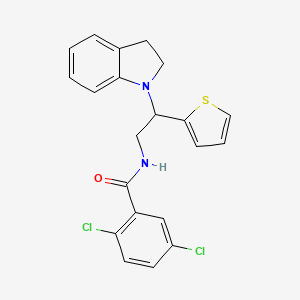 2,5-dichloro-N-(2-(indolin-1-yl)-2-(thiophen-2-yl)ethyl)benzamide
