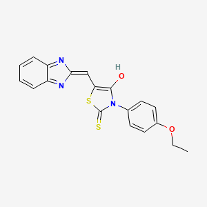 (Z)-5-((1H-benzo[d]imidazol-2-yl)methylene)-3-(4-ethoxyphenyl)-2-thioxothiazolidin-4-one