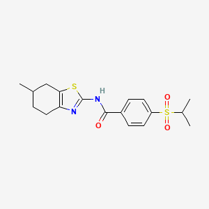 4-(isopropylsulfonyl)-N-(6-methyl-4,5,6,7-tetrahydrobenzo[d]thiazol-2-yl)benzamide
