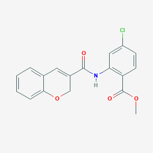 molecular formula C18H14ClNO4 B2465506 methyl 4-chloro-2-(2H-chromene-3-carboxamido)benzoate CAS No. 887346-47-6