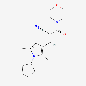 (2E)-3-(1-cyclopentyl-2,5-dimethyl-1H-pyrrol-3-yl)-2-(morpholin-4-ylcarbonyl)prop-2-enenitrile