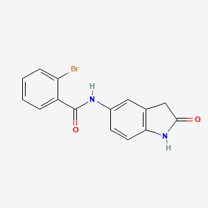 molecular formula C15H11BrN2O2 B2465511 2-bromo-N-(2-oxoindolin-5-yl)benzamide CAS No. 921814-47-3