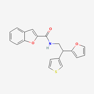 N-[2-(furan-2-yl)-2-(thiophen-3-yl)ethyl]-1-benzofuran-2-carboxamide