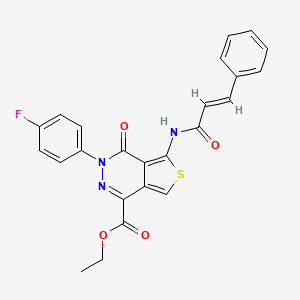 Ethyl 5-cinnamamido-3-(4-fluorophenyl)-4-oxo-3,4-dihydrothieno[3,4-d]pyridazine-1-carboxylate