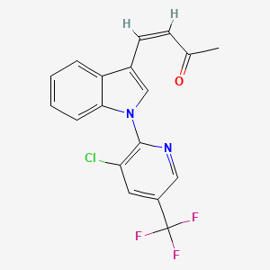 4-{1-[3-chloro-5-(trifluoromethyl)-2-pyridinyl]-1H-indol-3-yl}-3-buten-2-one