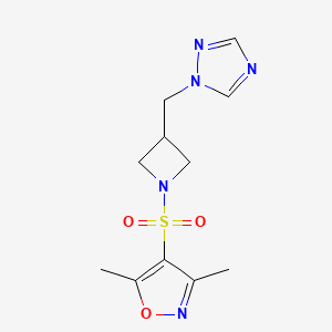 4-((3-((1H-1,2,4-triazol-1-yl)methyl)azetidin-1-yl)sulfonyl)-3,5-dimethylisoxazole