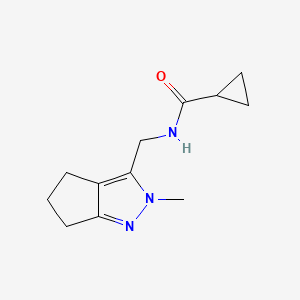 N-((2-methyl-2,4,5,6-tetrahydrocyclopenta[c]pyrazol-3-yl)methyl)cyclopropanecarboxamide