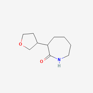 molecular formula C10H17NO2 B2465537 3-(Oxolan-3-yl)azepan-2-one CAS No. 1565327-24-3