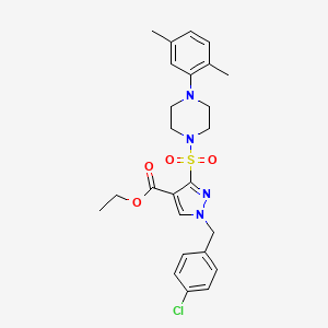 ethyl 1-(4-chlorobenzyl)-3-{[4-(2,5-dimethylphenyl)piperazin-1-yl]sulfonyl}-1H-pyrazole-4-carboxylate