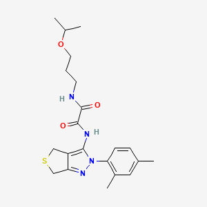 N'-[2-(2,4-dimethylphenyl)-4,6-dihydrothieno[3,4-c]pyrazol-3-yl]-N-(3-propan-2-yloxypropyl)oxamide
