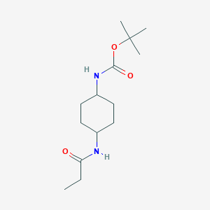 molecular formula C14H26N2O3 B2465558 tert-Butyl (1R*,4R*)-4-propionamidocyclohexylcarbamate CAS No. 1286264-07-0