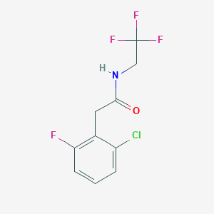 molecular formula C10H8ClF4NO B2465576 2-(2-Chloro-6-fluorophenyl)-N-(2,2,2-trifluoroethyl)acetamide CAS No. 2183350-88-9
