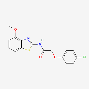 molecular formula C16H13ClN2O3S B2465580 2-(4-chlorophenoxy)-N-(4-methoxy-1,3-benzothiazol-2-yl)acetamide CAS No. 330201-51-9