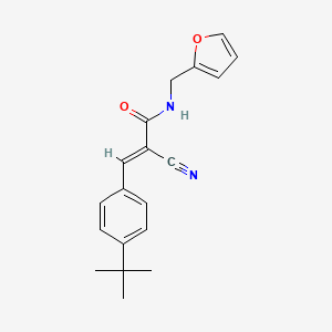 (E)-3-(4-tert-butylphenyl)-2-cyano-N-(furan-2-ylmethyl)prop-2-enamide
