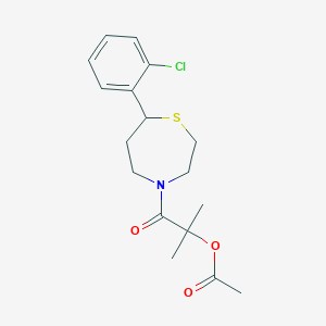 1-(7-(2-Chlorophenyl)-1,4-thiazepan-4-yl)-2-methyl-1-oxopropan-2-yl acetate