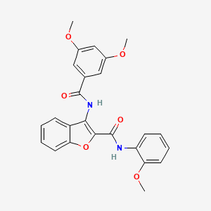 molecular formula C25H22N2O6 B2465596 3-(3,5-dimethoxybenzamido)-N-(2-methoxyphenyl)benzofuran-2-carboxamide CAS No. 862830-01-1