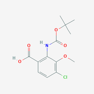 4-Chloro-3-methoxy-2-[(2-methylpropan-2-yl)oxycarbonylamino]benzoic acid