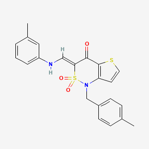(3Z)-1-(4-methylbenzyl)-3-{[(3-methylphenyl)amino]methylene}-1H-thieno[3,2-c][1,2]thiazin-4(3H)-one 2,2-dioxide